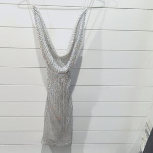 Cowl Neck Sparkle Dress